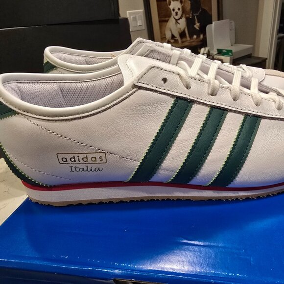 Adidas Italia 70s White Collegiate Green Red Gum Men's Sz 10.5 JS1325 Shoes NEW - Picture 1 of 15